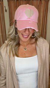 Heart Patch Pink Hat